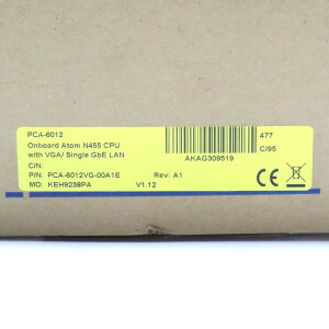 ADVANTECH Einplatinencomputer PCA-6012VG-00A1E OVP