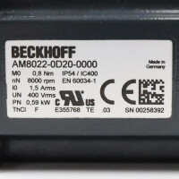 Beckhoff Servomotor AM8022-0D20-0000 0,59kW OVP