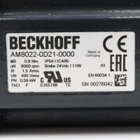 Beckhoff Servomotor AM8022-0D21-0000 0,59kW NOV