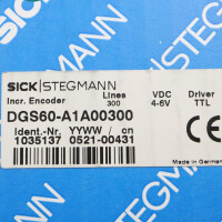 Sick Inkrementalgeber DGS60-A1A00300 1035137 OVP
