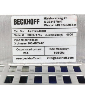 Beckhoff Servoverstärker AX5125-0000 OVP
