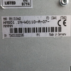 Rexroth Einzelachs-Wechselrichter HMS01.1N-W0110-A-07-NNNN R911310462 GEB