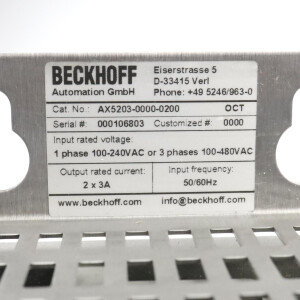 Beckhoff Servoverstärker AX5203 AX5203-0000-0200 GEB