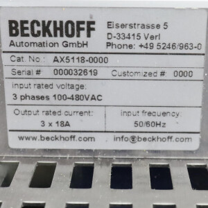 Beckhoff Servoverstärker AX5118-0000 GEB