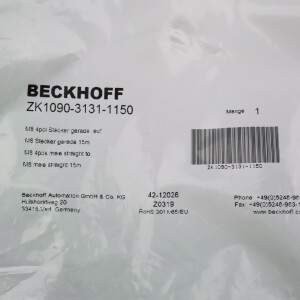Beckhoff EtherCAT-Leitung ZK1090-3131-1150 15m OVP