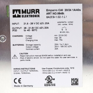MURR ELEKTRONIK Emparro Cap Puffermodul 85458 GEB