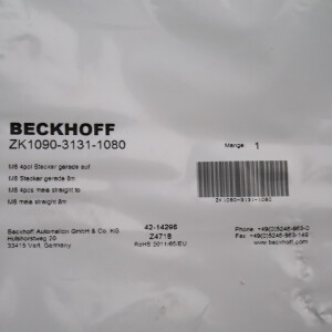 Beckhoff EtherCAT-Leitung ZK1090-3131-1080 8m OVP