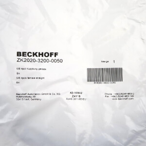 Beckhoff Powerleitung ZK2020-3200-0050 5m OVP
