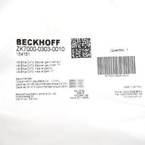 Beckhoff EtherCAT P-Leitung ZK7000-0303-0010 1m OVP