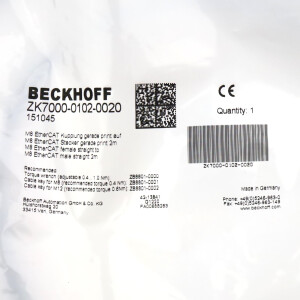Beckhoff EtherCAT P-Leitung ZK7000-0102-0020 2m OVP