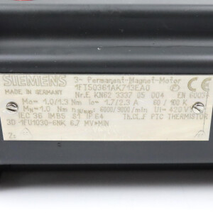 Siemens AC-VSA-Motor 1FT5036-1AK71-3EA0 NOV