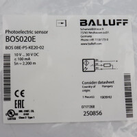 Balluff Einweglichtschranke BOS020E BOS 08E-PS-KE20-02 OVP