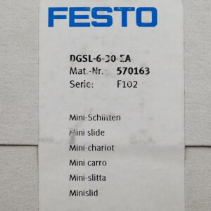 Festo Mini-Schlitten DGSL-6-30-EA 570163 SIE