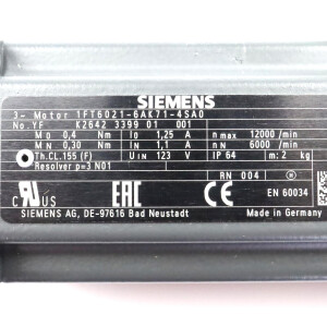 Siemens Synchronservomotor 1FT6021-6AK71-4SA0 NOV