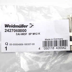 Weidmüller Kupplung SAI-WDF 5P M12 K 2427060000 OVP