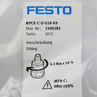 Festo Verschraubung NPCK-C-D-G18-K8 1490383 OVP