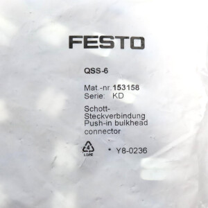 Festo Schott-Steckverbindung QSS-6 153158 (10Stk.) OVP