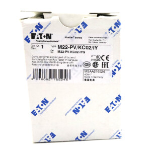 Eaton NOT-HALT-/NOT-AUS-Taster M22-PV/KC02/IY 216524 OVP