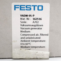 Festo Vakuumsaugdüse VADM-95-P 162516 OVP