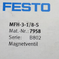Festo Magnetventil MFH-3-1/8-S 7958 OVP