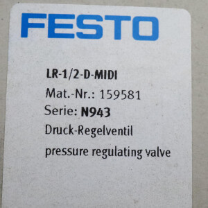 Festo Druckregelventil LR-1/2-D-MIDI 159581 OVP