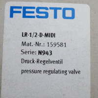 Festo Druckregelventil LR-1/2-D-MIDI 159581 OVP