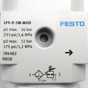 Festo Filter-Regelventil LFR-1/4-D-5M-MIDI 186483 OVP