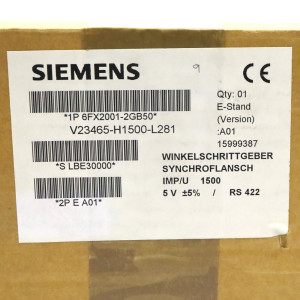 Siemens Inkrementalgeber 6FX2001-2GB50 E-Stand:A01 OVP