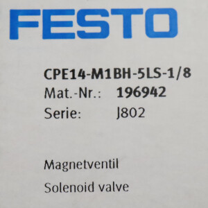 Festo Magnetventil CPE14-M1BH-5LS-1/8 196942 OVP
