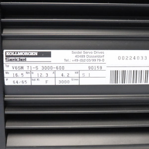 Kollmorgen-Seidel Servomotor V6SM 71-S 3000-600 NOV