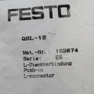 Festo L-Steckverschraubung QSL-12 153074 (10Stk.) OVP