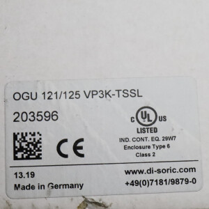 di-soric Gabellichtschranke OGU 121/125 VP3K-TSSL 203596 OVP