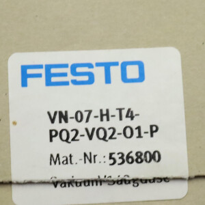 Festo Vakuumsaugdüse VN-07-H-T4-PQ2-VQ2-O1-P 536800 OVP