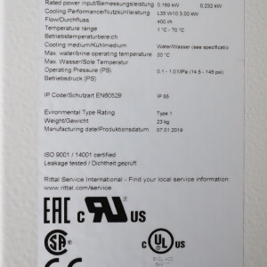 RITTAL Luft/Wasser-Wärmetauscher SK3374.500 OVP