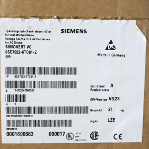 Siemens SIMOVERT Masterdrives VC 6SE7022-6TC61-Z Z=G93 E-Stand:A OVP