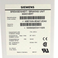 Siemens Masterdrives Bremseinheit 6SE7028-0EA87-2DA0 E-Stand: E OVP