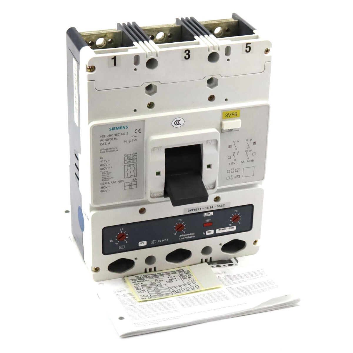 Siemens Leistungsschalter 3VF6211-1DK44-0AC2 OVP