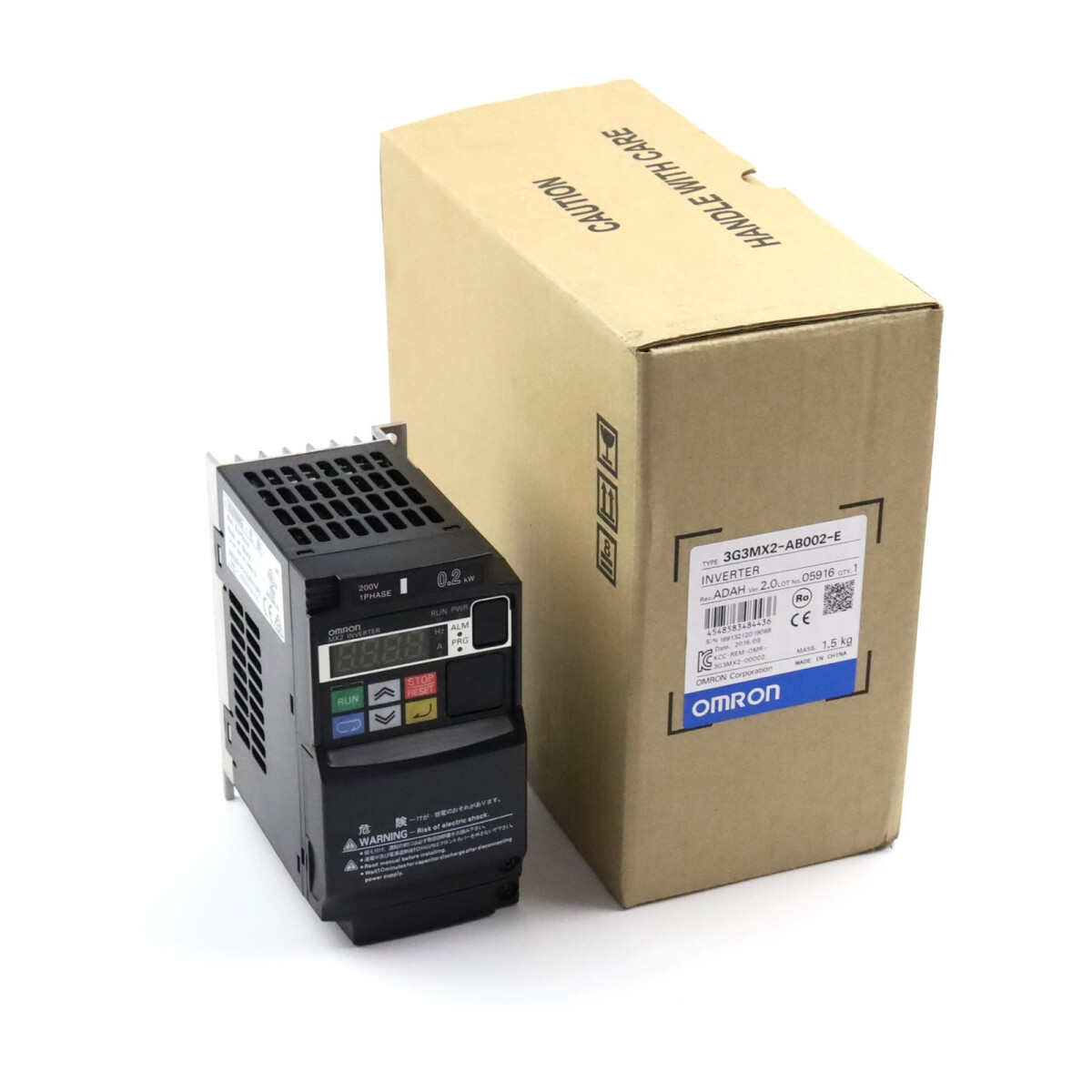 Omron Frequenzumrichter 3G3MX2-AB002-E 0,2kW OVP