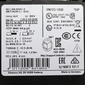 Siemens Auswertegerät 3RN1012-1CB00 NOV