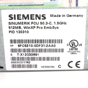 Sinumerik 12,1" TFT 6FC5203-0AF02-0AA1 + PCU 50.3-C 6FC5210-0DF31-2AA0 GEB