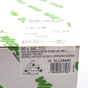 WAGO 3-Leiter-Initiatorklemme 280-553 (50Stk.) OVP