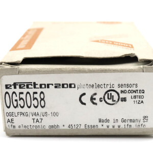 ifm efector 200 Einweglichtschranke OG5058 OGELFPKG/V4A/US-100 OVP