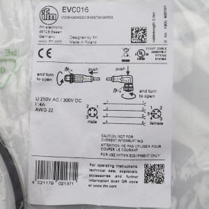 ifm Verbindungskabel EVC016 VDOAH040MSS00,6H04STGH040MSS OVP
