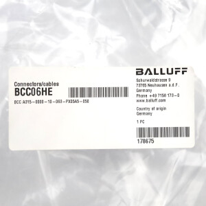 Balluff Anschlussleitung BCC06HE BCC A315-0000-10-063-PX05A5-050 OVP