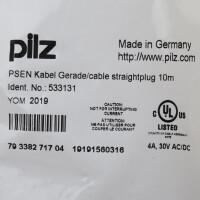 Pilz Anschlusskabel PSEN Kabel Gerade/cable straightplug 10m 533131 OVP