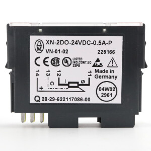 Klöckner Moeller Ausgangsmodul XN-2DO-24VDC-0.5A-P 225166 OVP
