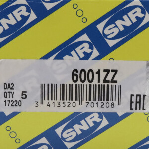 SNR Kugellager Rillenkugellager 6001ZZ (5Stk.) OVP