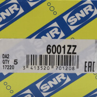 SNR Kugellager Rillenkugellager 6001ZZ (5Stk.) OVP
