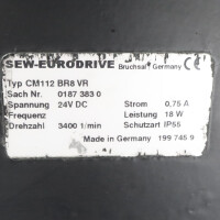 SEW Lüfter CM112 BR8 VR 01873830 24VDC GEB