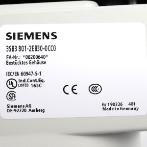 Siemens Gehäuse für Befehlsgeräte 3SB3801-2EB30-0CC0 OVP